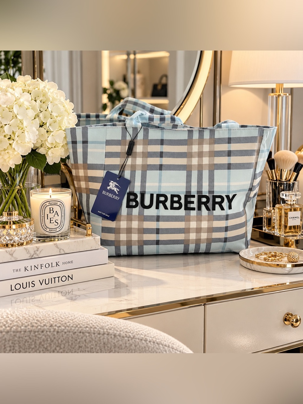 Check Tote Bag – NWT – VIP Gift with Purchase